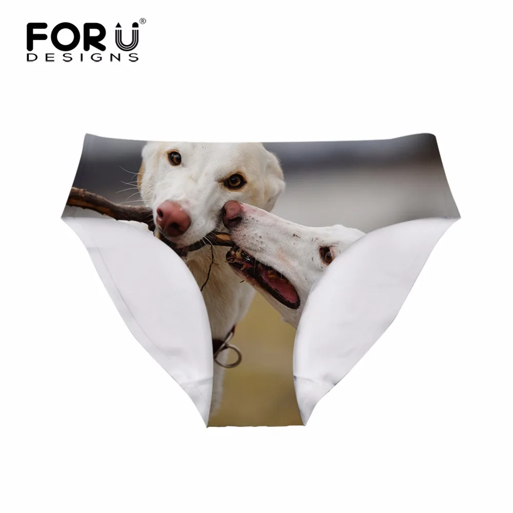 FORUDESIGNS 3D Greyhounds Dog Women Sexy Briefs Panties Animal Print
