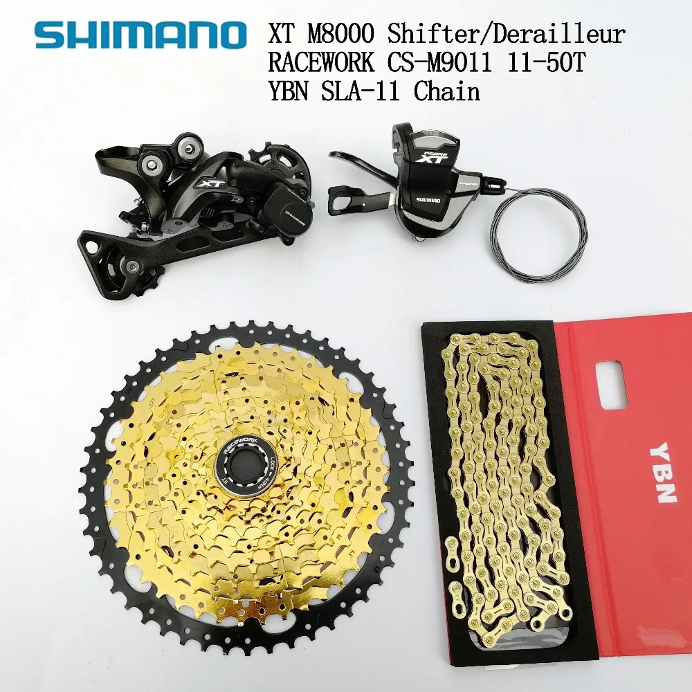 Shimano XT M8000 11 speed Groupset MTB Переключатель скоростей задний переключатель с Racework 46T 50T