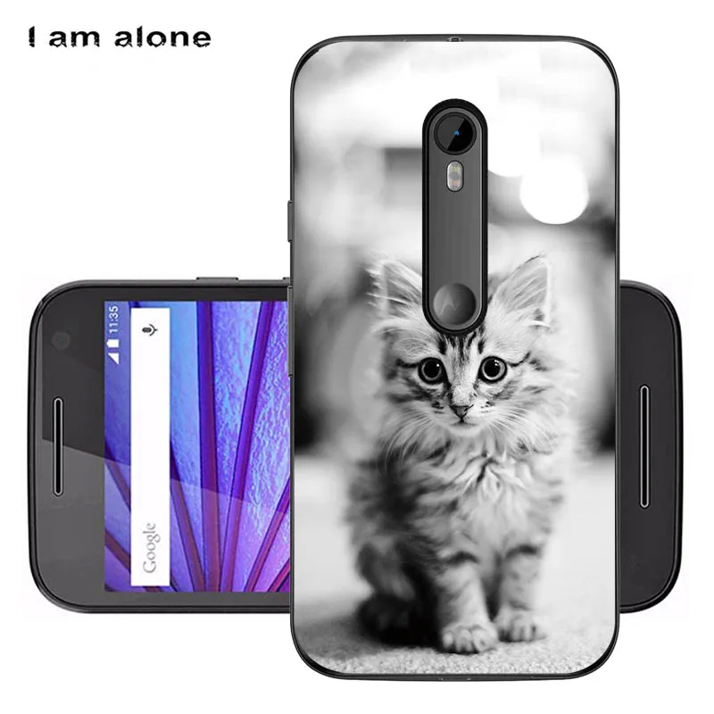 Чехлы для телефонов I am alone, для Motorola Moto G3, 5,0 дюймов, мягкий ТПУ чехол для мобильного телефона, милая сумка для Motorola Moto G3