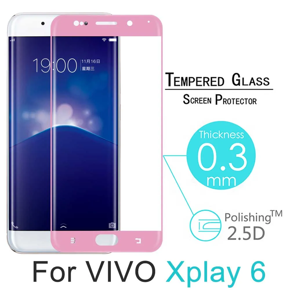 Закаленное стекло для Vivo Xplay 6 оригинальное 9H 3D полное покрытие точная