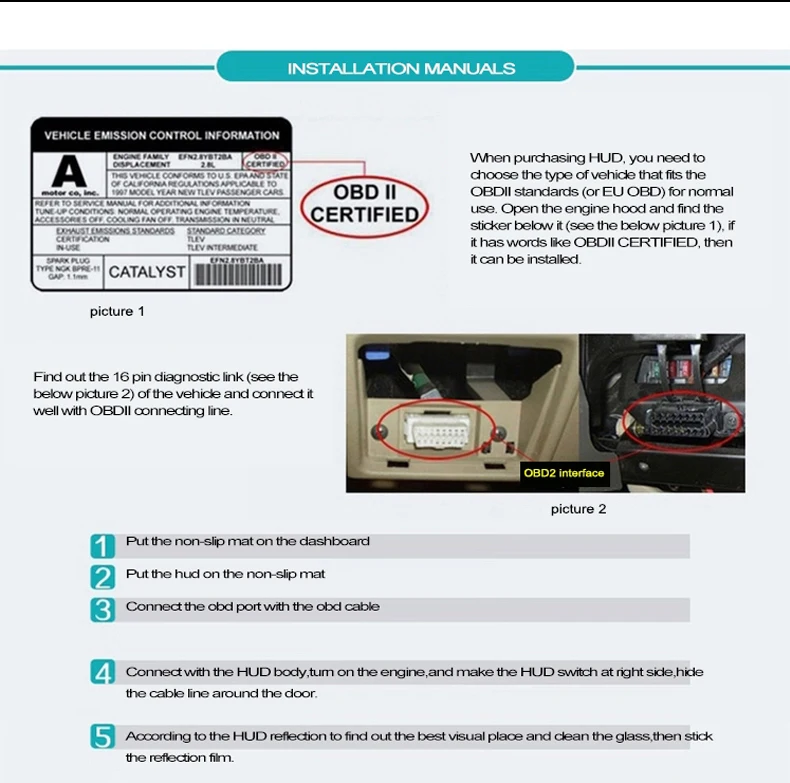 OBD2 Head Up display Универсальный Автомобильный проектор скорости на лобовое стекло проекция HUD Авто A200 Цифровые автомобильные принадлежности для спидометра