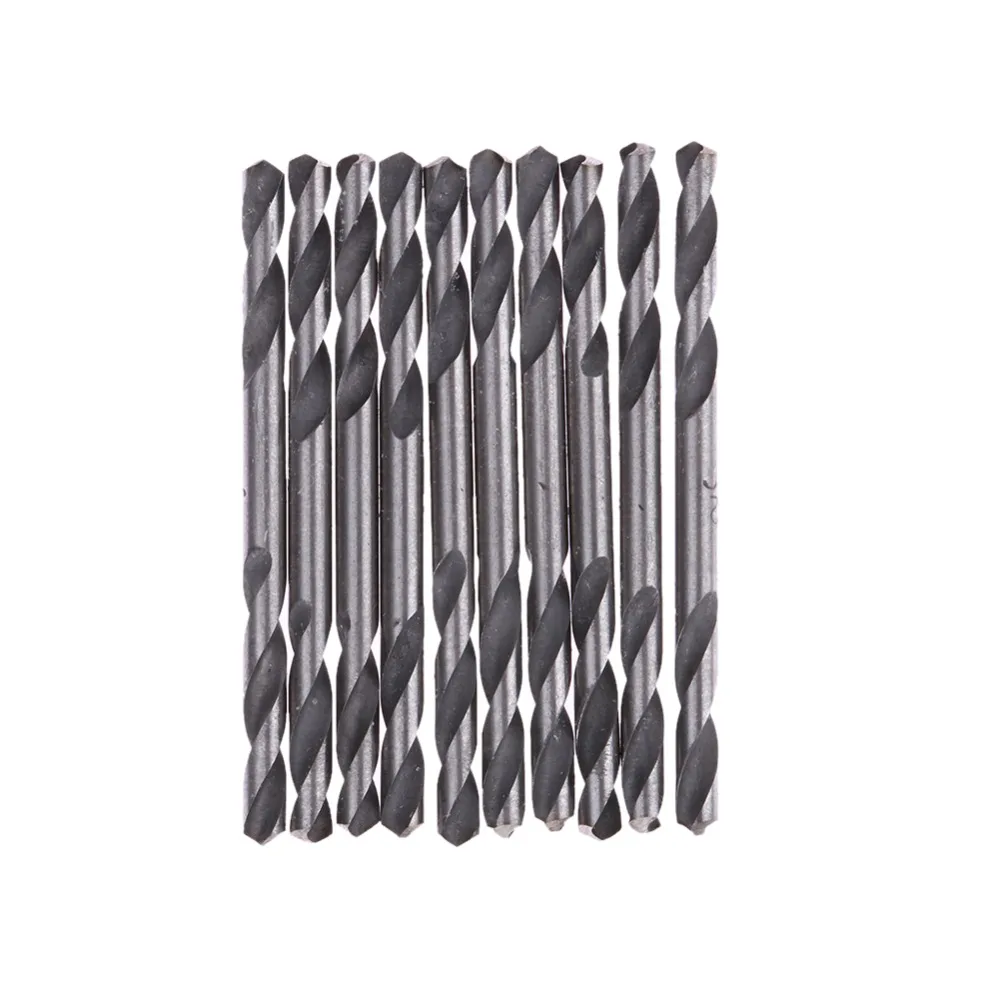 10pcs HSS Drill Bits Set 3.2mm Diameter Practical Double Ended Spiral Drill Bits Twist Drill