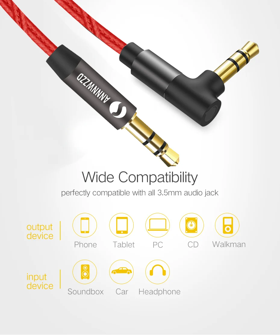 Audio Cable 3.5mm Aux Cables Gold Plated 3.5mm jack audio cable for Car Headphone MP3/4 Phone Speaker Auxiliary Cable Audio Cable 3.5mm Aux Cables Gold Plated 3.5mm jack audio cable for Car Headphone MP3/4 Phone Speaker Auxiliary Cable