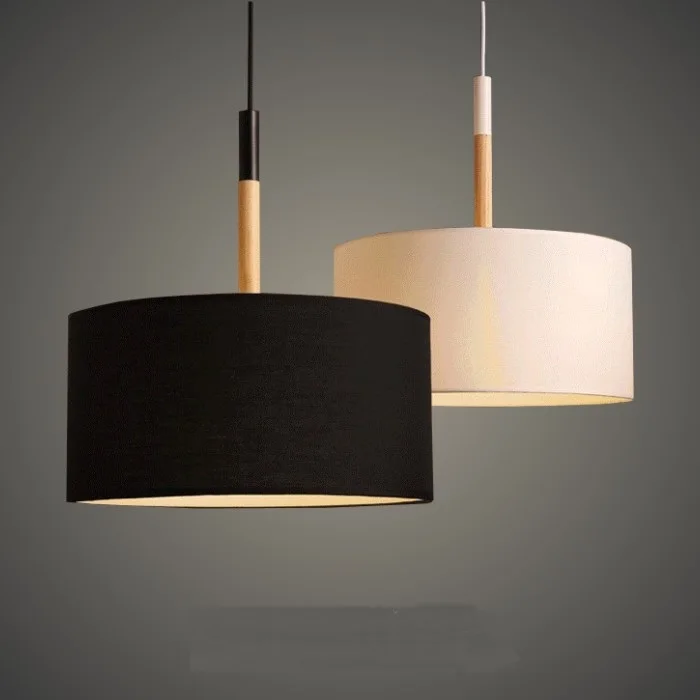 Nordic cloth pendant lights modern living room dining room study bedroom warm single head white black pendant lamps ZA Nordic cloth pendant lights modern living room dining room study bedroom warm single head white black pendant lamps ZA