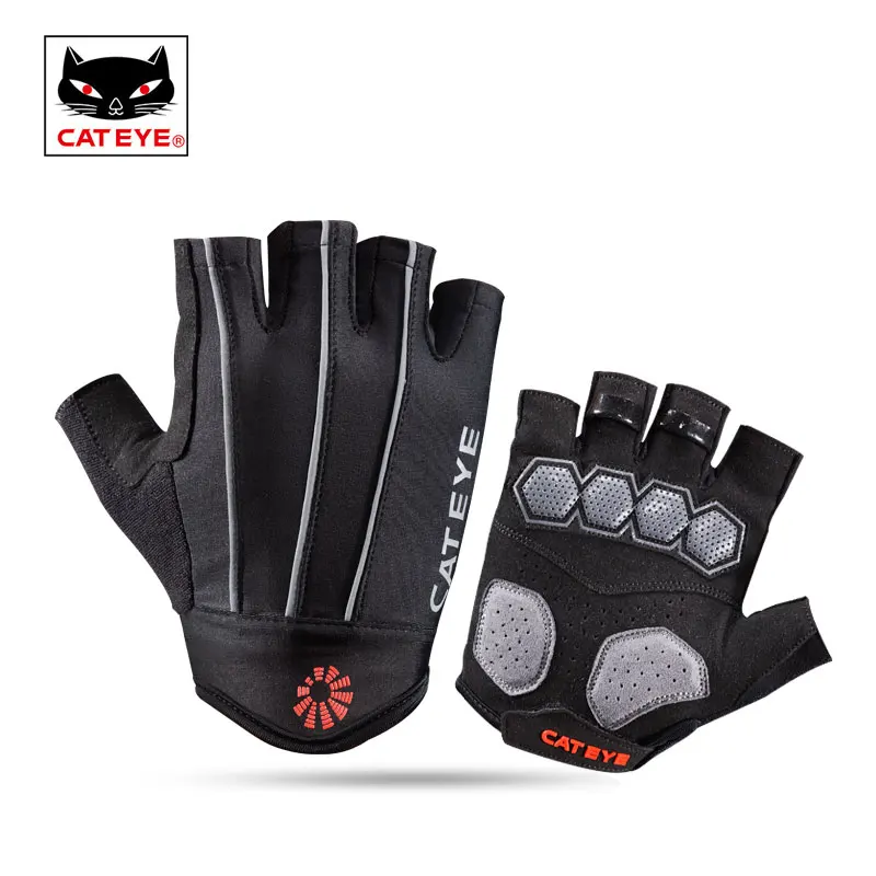 

CATEYE Bicycle Gloves Men Women MTB Gel Pad Half Gloves Cycling Anti UV Breathable Refective Sport Climbing Mitten Equipments