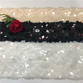 

Amazing wedding/party French net lace fabric with sequins fashion African tulle mesh material JNZ346(5yards/lot)