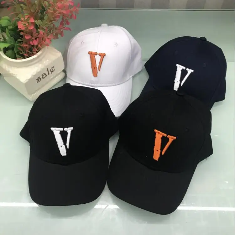 

2018 Vlone Style Big V Embroidery Hip Hop Snapback Caps Unisex Men Baseball Cap Adjustable Cap Hats For Women&Men