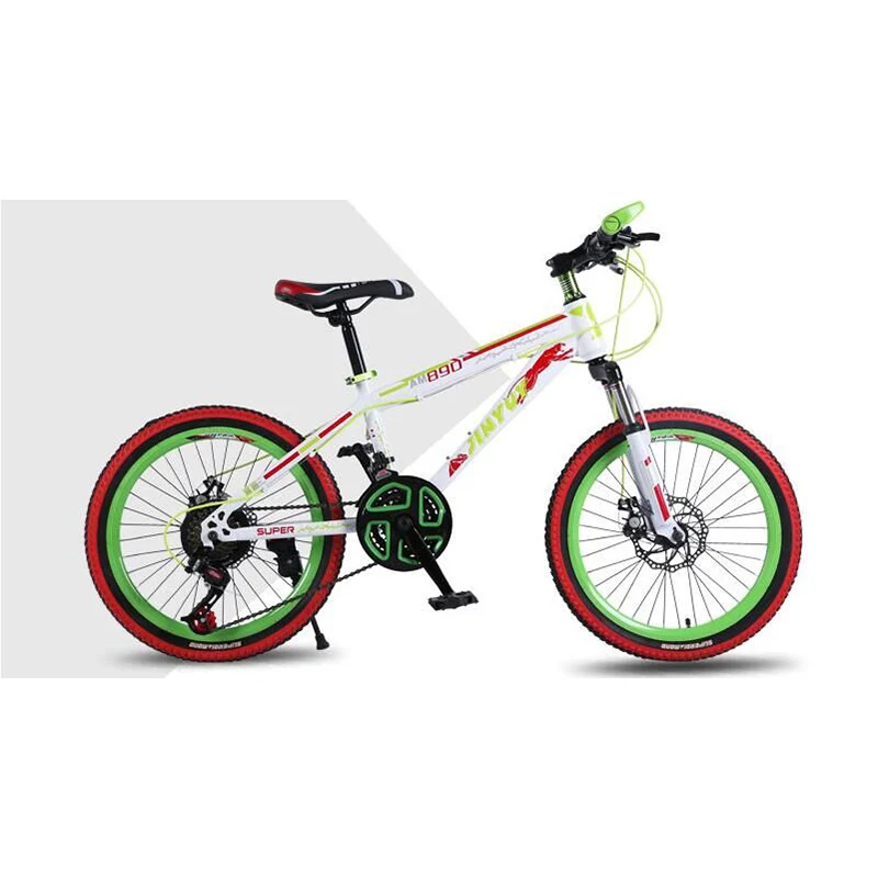 New children's student shifting double disc brakes mountain bike children's portable bicycle student bicycle with pedal New children's student shifting double disc brakes mountain bike children's portable bicycle student bicycle with pedal