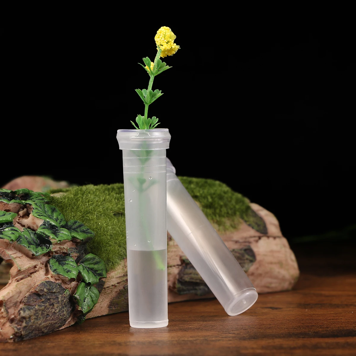 Nutrition Flower Plastic Tube Transparent Water Flower Tube Cap Flower Water Container Florist Supplies For Nutrition Storing