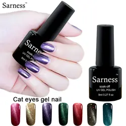 Sarness 3D кошачий глаз Магнитный УФ гель Краски лак для ногтей Long Lasting Nail Книги по искусству акрил гель лак Off White для ногтей гель польский