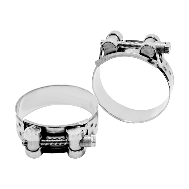 

2Pcs 304 Stainless Steel Fuel Line Pipe Hose Clamp Hose Tube Fastener Clip Pipe Clips Circular Pipe Clamp Air Water Tube Clips