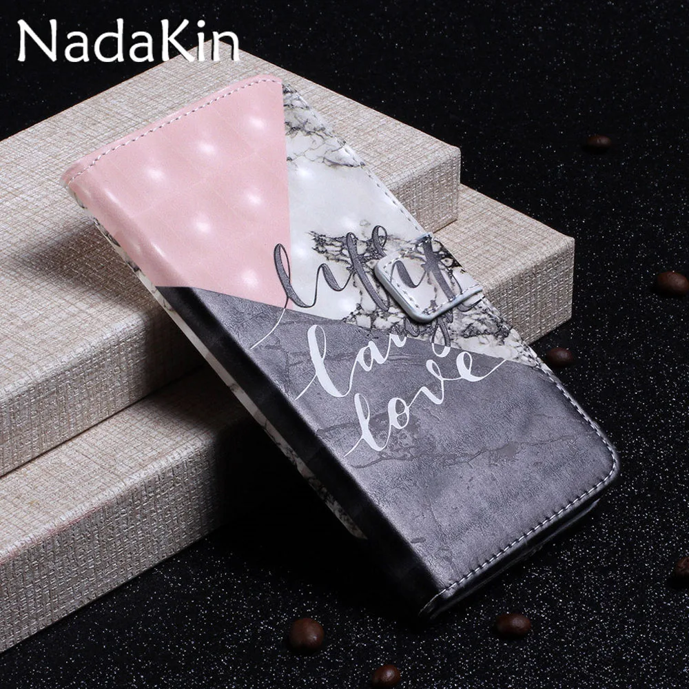 

3D Visual Painted Flip Book Phone Case for Huawei Y6 2018 Retro Stylish Pattern Leather Cover Shell With Slot Anti Dust