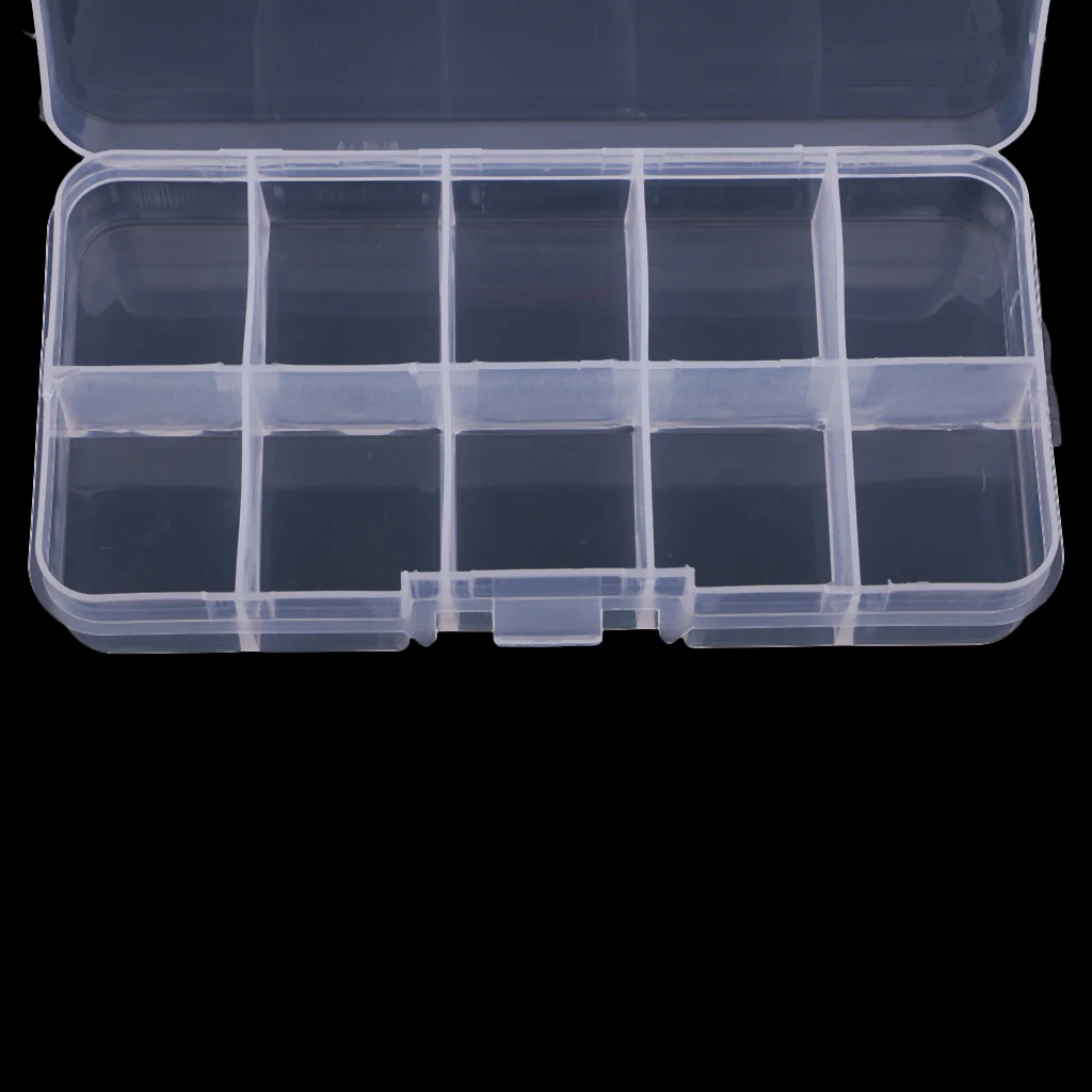1Pc  Transparent Sewing Storage Box Sewing Machine Bobbin Organizer with 10 Compartments