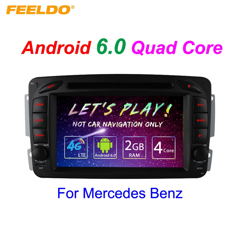 

FEELDO 7"Android 6.0 (64bit) DDR3 2G/16G/4G Quad Core Car DVD GPS Radio Head Unit For Mercedes Benz Vaneo(2002-2005)