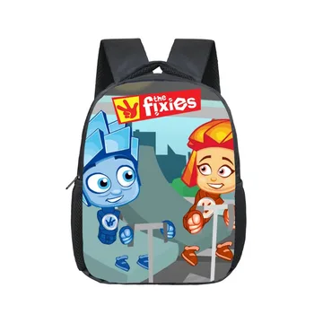 

2019 Cartoon the fixies Backpack SchoolBags girls boys teenager orthopedic school bag packbags mochila escolar bookBag