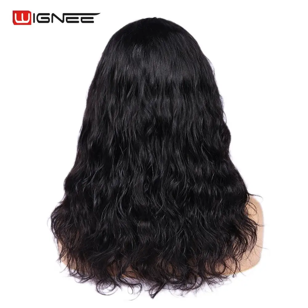 Wignee Lace Front Human Wigs With Baby Hair For Black Women Remy Brazilian PrePlucked Hairline Loose Wave Short Lace Human Wig