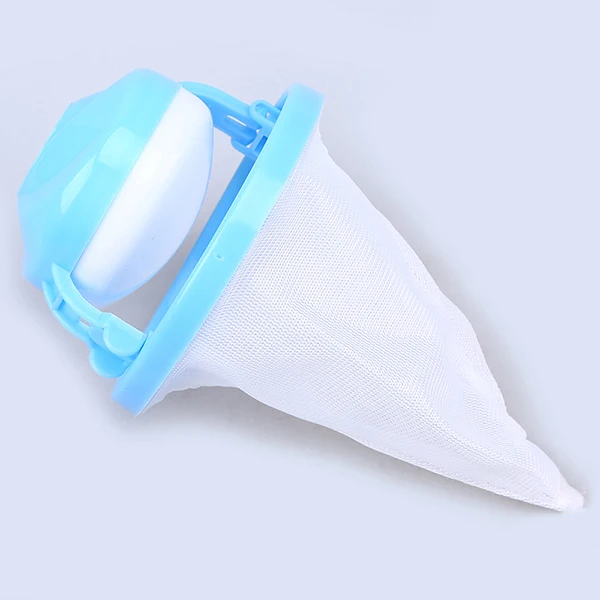 WHISM плавающий фильтр из сетчатой ткани стиральная машина одежда сетка для фильтрации складной удаления волос Прачечная мяч сумки инструмент для уборки дома - Цвет: Синий