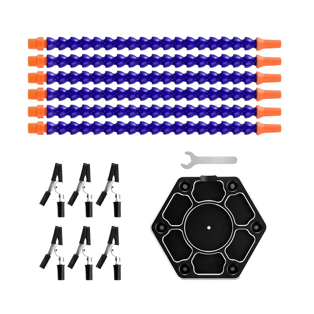 Поддержка рук паяльник инструмент 6 гибкие руки шесть руку паяльная станция с поворотным защищенный зажим «крокодил» для ремонта моделирования поделок