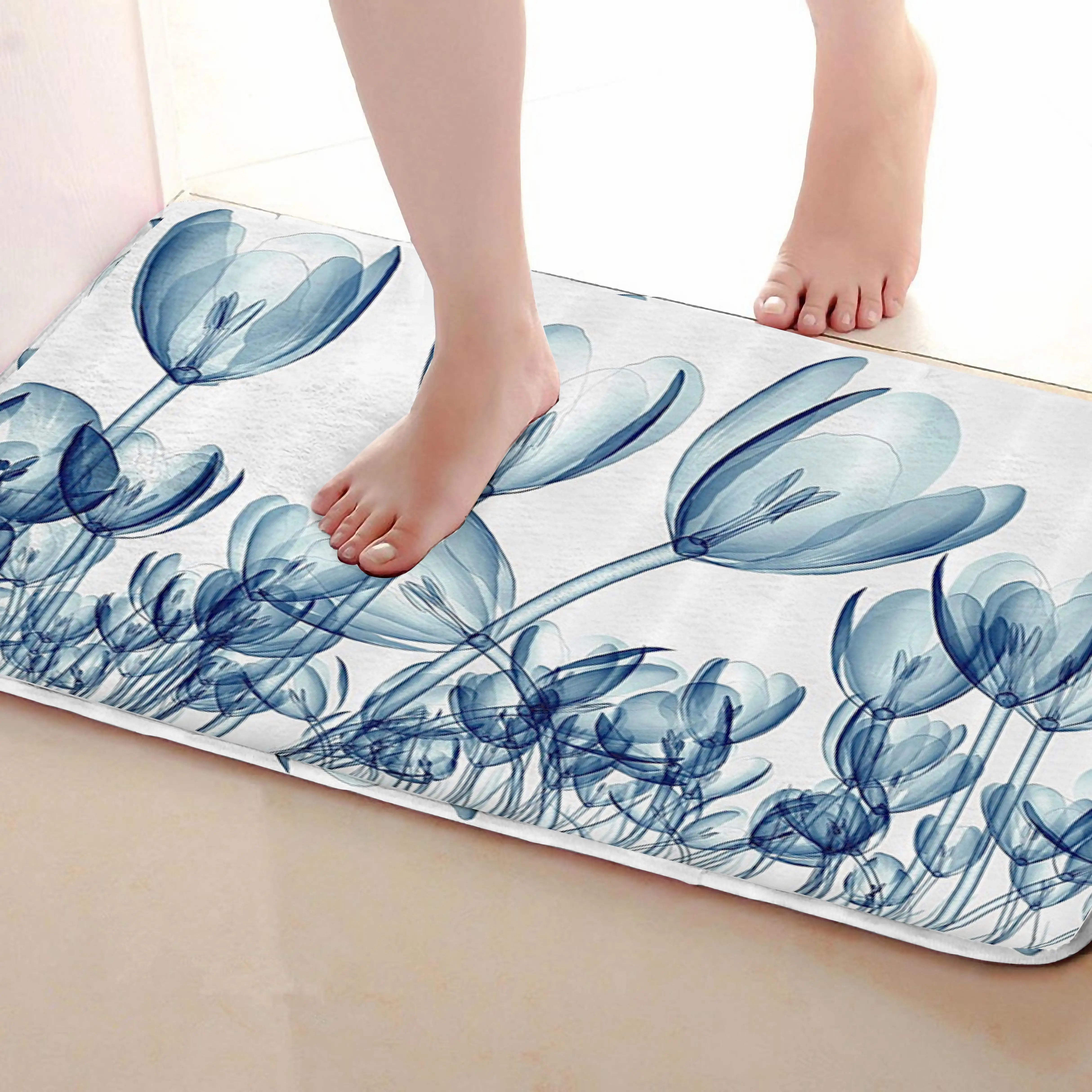 Тюльпан стиль Коврики для улицы, смешной Противоскользящий коврик для ванной, дверные коврики, дверные коврики под входную дверь