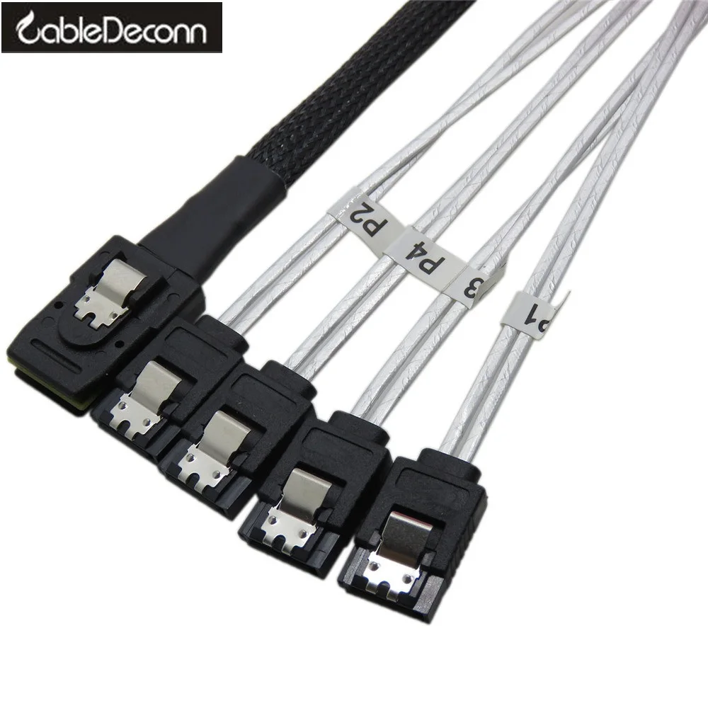 Reverse Mini SAS SFF-8087 36-PIN to 4 SATA 7-PIN HD Sata BackPlan Cable | Электроника
