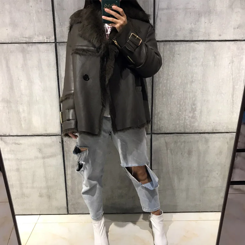 

ladies suede jacket women lamb fur jacket shearling jacket