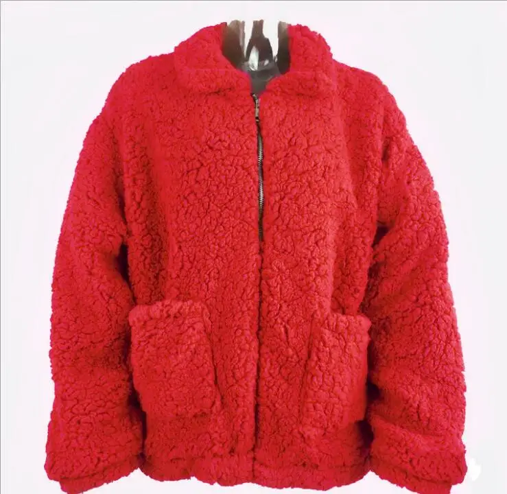 2019 Long Sleeve Turtleneck Pockets Loose Cardigans Ladies Fashion Outwear Fluffy Shaggy Oversized Coats Zipper Outwear 2019 Long Sleeve Turtleneck Pockets Loose Cardigans Ladies Fashion Outwear Fluffy Shaggy Oversized Coats Zipper Outwear