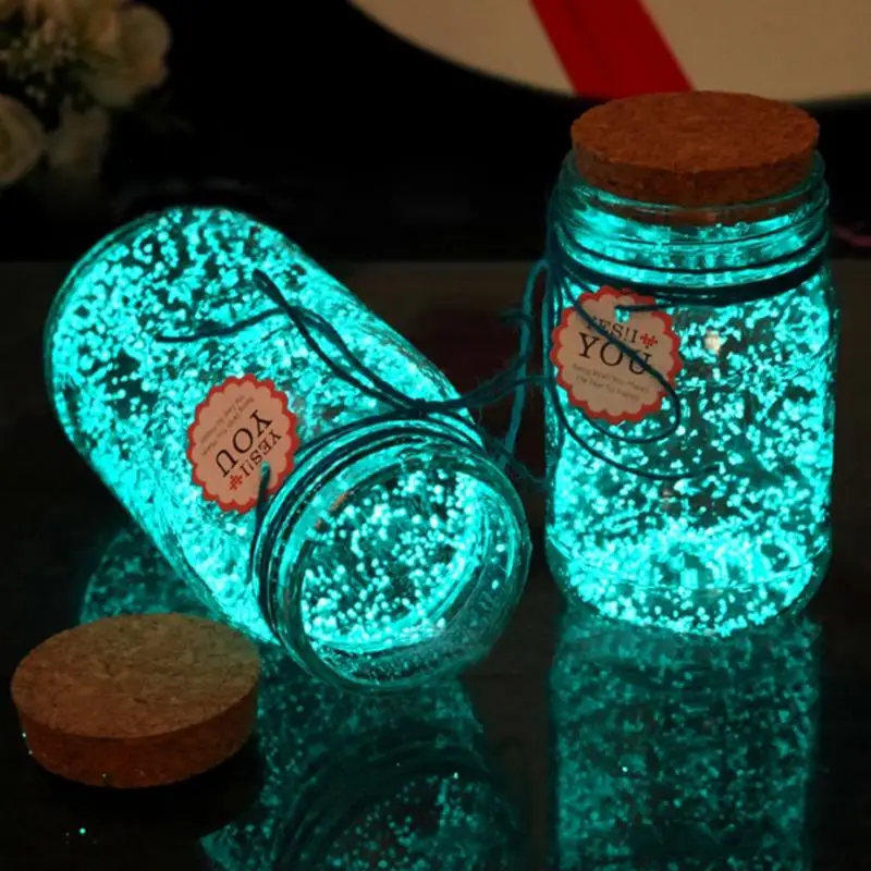 5 шт. светятся в темноте 10 г световой вечерние DIY яркие Краски звезда Желая бутылки флуоресцентные частицы Хэллоуин игрушки