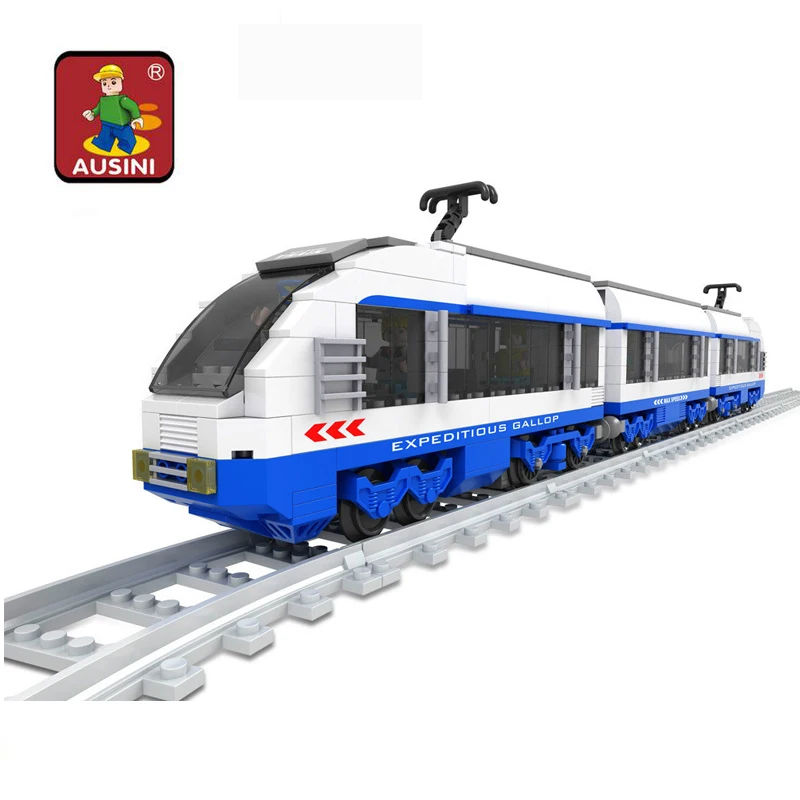 25903 681pcs Train Railway engine Constructor Model Kit Blocks Compatible LEGO Bricks Toys for Boys Girls Children Modeling
