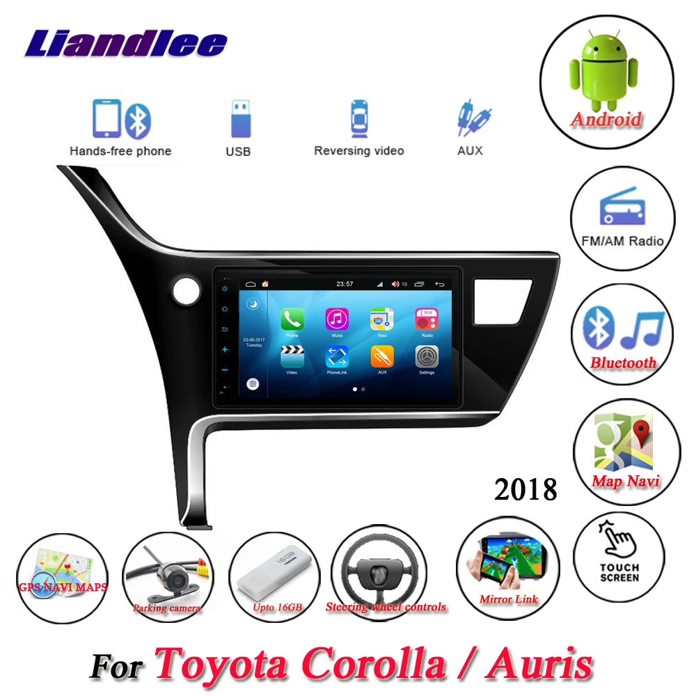 Liandlee для Toyota Corolla/Auris для стерео-Радио автомобильной камеры FM Wifi BT GPS карта навигатор навигационная система Android без DVD плеера