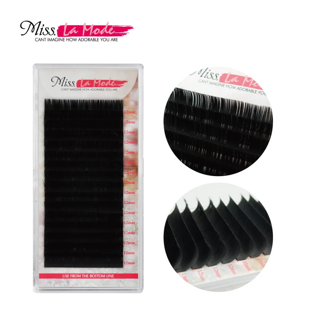 Misslamode 0 07 16 rows Volume Eyelash Extension Mink False Fake Lashes eyes lashes false eyelashes