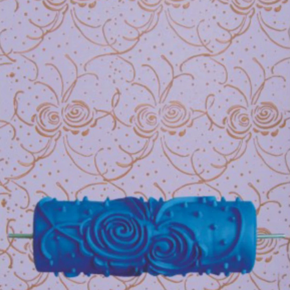 Soft Rubber Iron Pattern Painting Rollers Brush Wall Art Decoration Embossing Tool DIY Soft Rubber Iron Pattern Painting Rollers Brush Wall Art Decoration Embossing Tool DIY