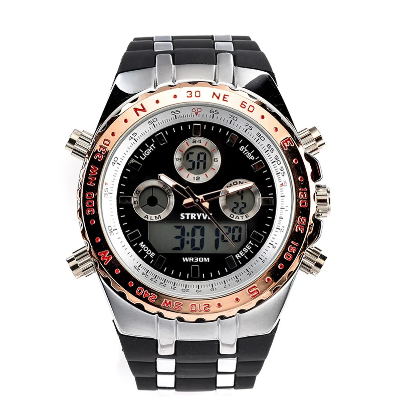 

Fashion Men's Watches Multi-Functional Luminous Digital Wristwatches Casual Watch Free Shipping Sale