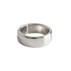 Простое классическое регулируемое кольцо из стерлингового серебра 925 пробы