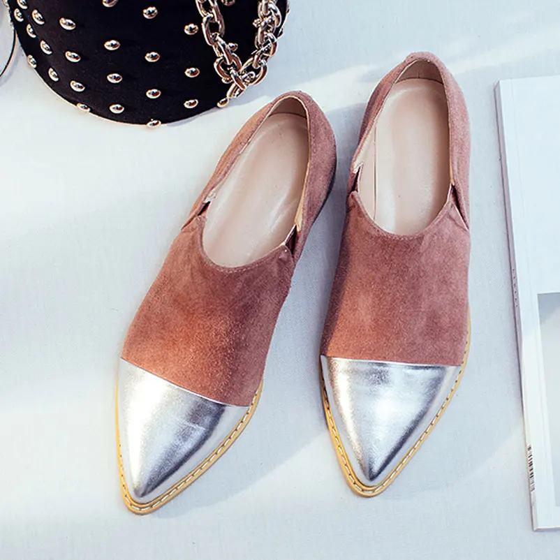 pointed toe flat loafers