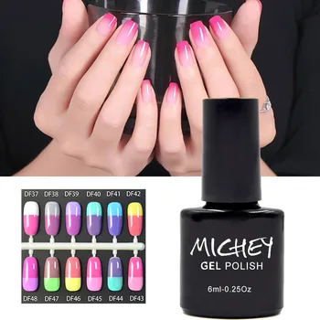 

2020 New Product Thermo Nail Polish Verins Semi Permanent Color Change Nail Polish Gel Temperature Changing Makeup Women