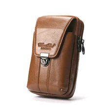 CHEER SOUL Для мужчин пояс сумки для Для мужчин Натуральная кожа 5,5 дюймов телефон Чехол Мужской путешествия бум Талия пакеты портмоне поясная сумка