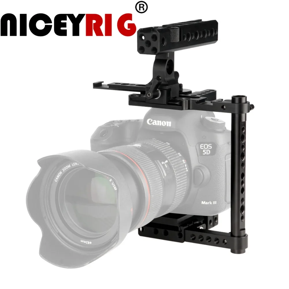 Niceyrig Quick Release Камера клетка Стабилизатор камеры DSLR Цифрового Фотоаппарата Canon 5D Характеристическая вязкость полимера для Nikon D850 для sony A7 III для Matsushita GH5s GH5