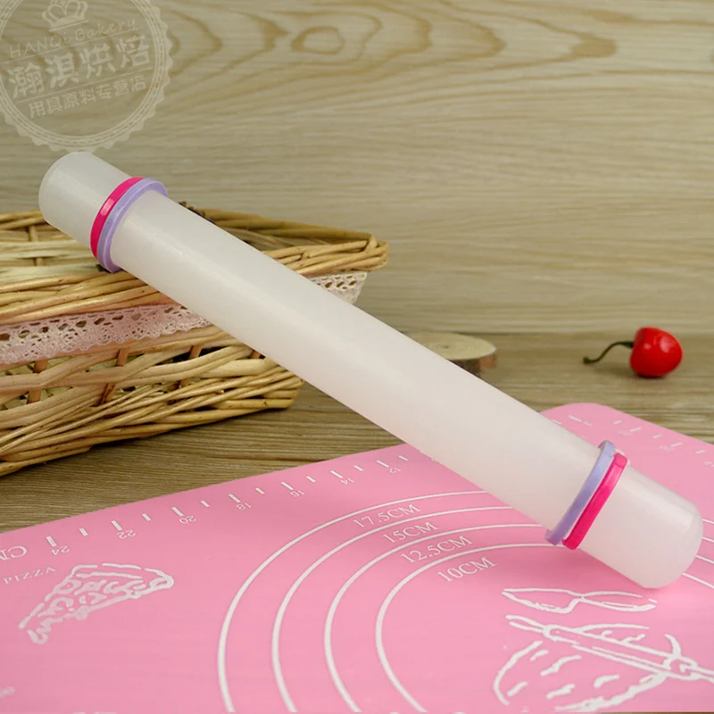Высококачественная Белая пластиковая антипригарная скалка для помадки 22 см, украшение из мастики для торта скалка для выпечки, инструмент для приготовления пищи