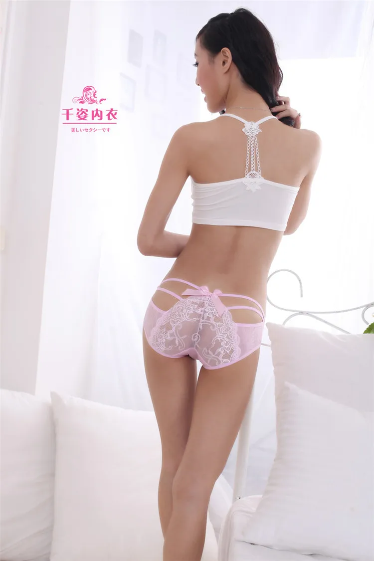 1pcs Free Shipping Women's briefs low-waist sexy pink young girls panties  girls underwear panty models
