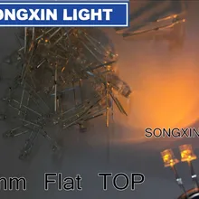 1000 шт. 3 мм прозрачный желтый светодиодный Диод с плоским верхом, прозрачный 3 мм светодиодный светильник с широким углом, ультра яркая лампа