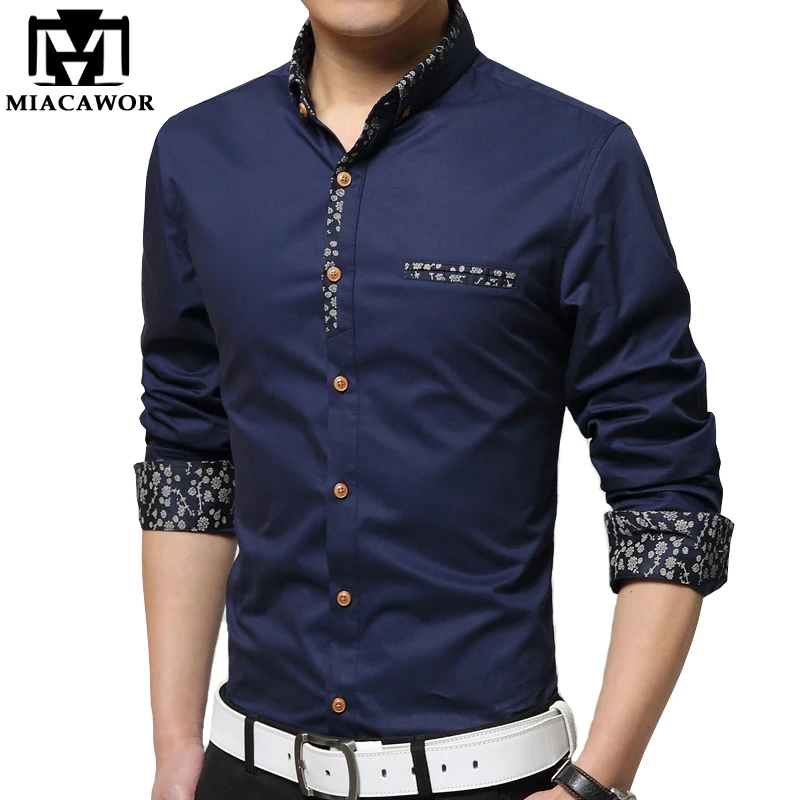 Aliexpress.com : Buy MIACAWOR New Casual Mens Shirt Print