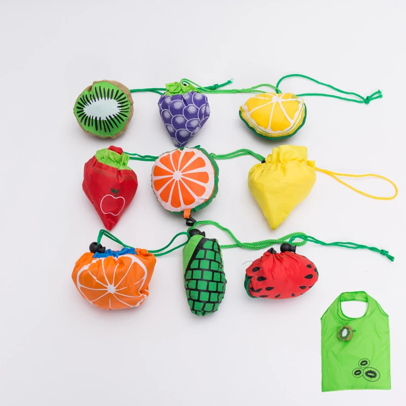 Hot Sale Vegetable Fruits Rose Recycle Proable Kids Toy Travel Beach Shopping Storage Buggy Bag