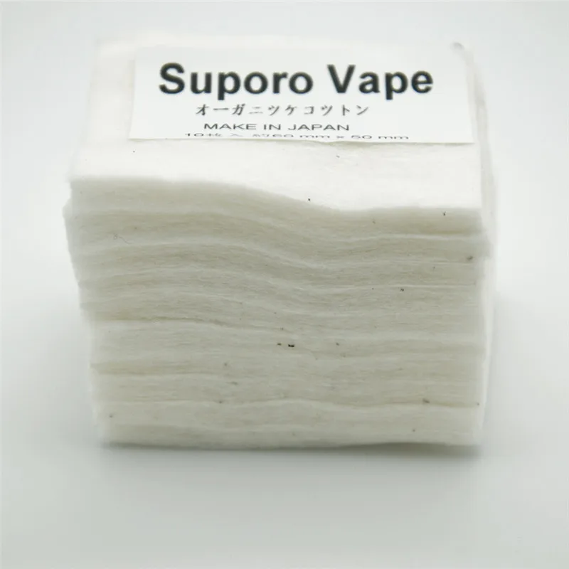 100% японский органический неотбеленный хлопок 10 накладок в партии RDA VAPE WICK 5 см * 6