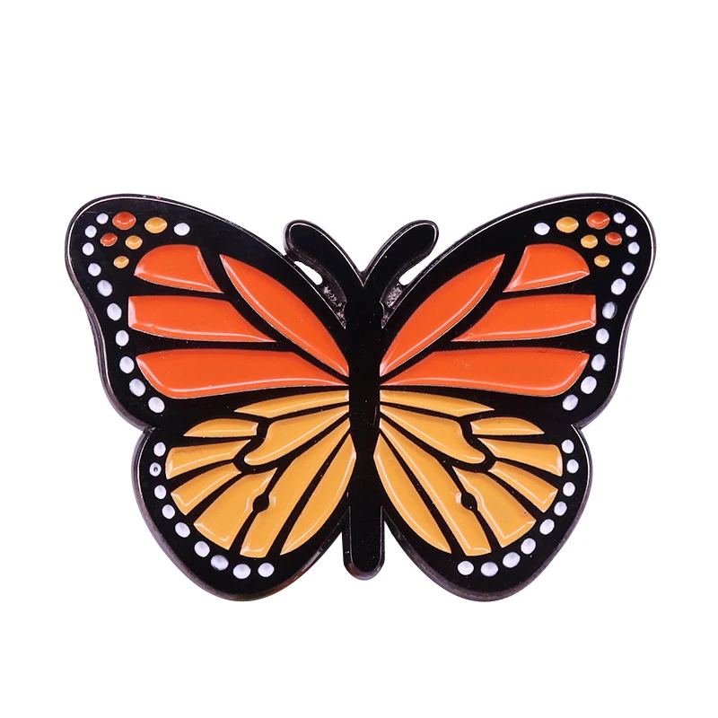 Монарх Бабочка Эмаль Булавка Фантазер насекомое значок великолепные куртки рюкзак художественный Декор