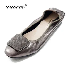 aucvee Genuine Leather Ballet Flats Women Flat Shoes Brand Woman Ballet Soft Heel Ballerina Flats Rhinestone Lady Loafers F006 цена aucvee Genuine Leather Ballet Flats Women Flat Shoes Brand Woman Ballet Soft Heel Ballerina Flats Rhinestone Lady Loafers F006 цены онлайн