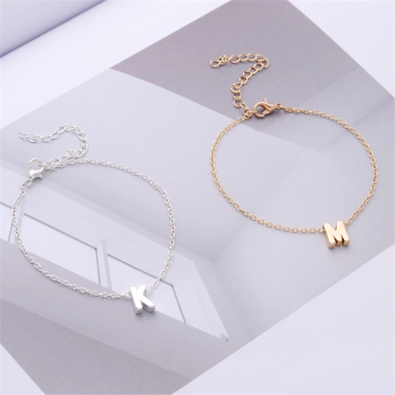 Buy Unique Personalized Letter Bracelet,Tiny Initial Bracelet,English Alphabet