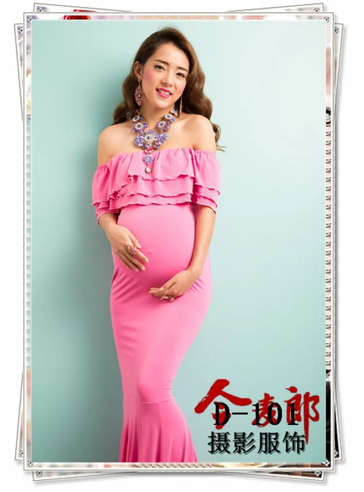 Maternity Photography Props Fancy Maternity Dresses Pregnant Clothes Silk Dress Photography Maternity Dress 7