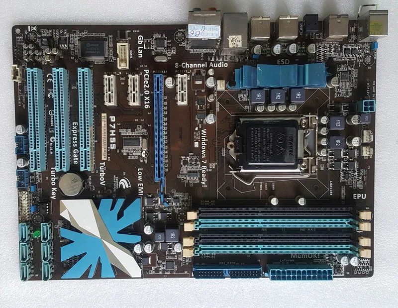 P7H55 motherboard Used original for ASUS P7H55 boards LGA 1156 DDR3 for i3 i5 i7 cpu 16GB USB2.0 H55 Desktop motherboard asus ga h55 ud3h h55 1156 computer motherboard with integrated needle i3 530 i3 750 quad core cpu package