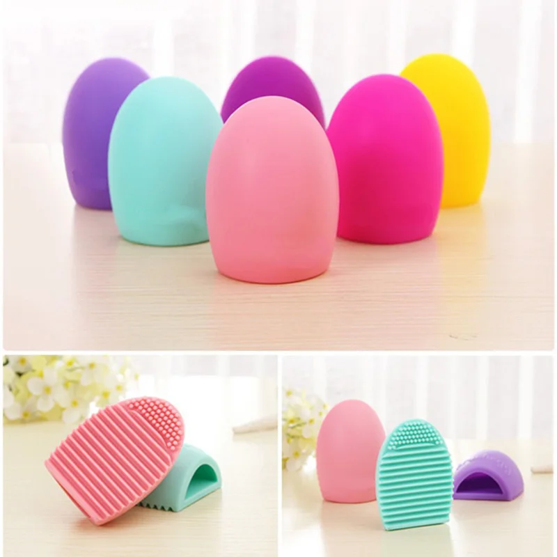 

Silicone Makeup Brush Cleaner Glove Egg Makeup Washing Brush Gel Cleaning Mat Hand Tool Foundation Makeup Brush Scrubber Board