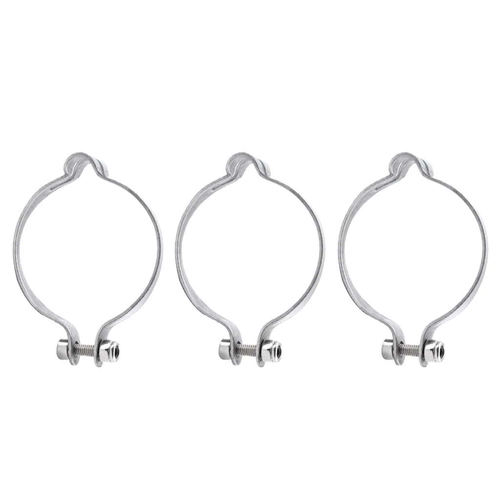 Lot 3Pcs Classic Stainless Steel Vintage Clamp On Top Tube Brake Cable Guide Clip 34.9mm for Brake Cable Housing